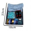 پک جعبه کادویی ولنتاین آبی ابر و بادی همراه با رگه های طلایی سایز و ابعاد