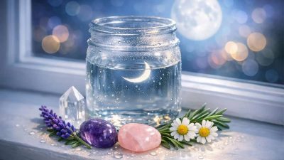 تلفیق آب، کریستال و پویا (مناسک) برای نوسازی روح