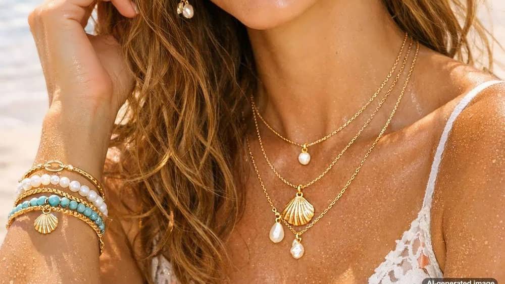 استایل زیورآلات با لباس های ساحلی و استخری