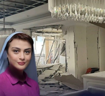 نگاهی به چیدمان منزل اعیانی مارال فرجاد تا قبل از حمله آمریکا و تخریب 70 درصدی/ شزلون سلطنتی، پتینه کاری روی دیوار، شومینه، تابلو فرش و...+فیلم