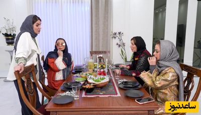 ویدئو/نگاهی به چیدمان شاهانه و مجلل خونه مجردی رها خدایاری به سبک اروپایی در شام ایرانی/ بهنوش بختیاری: خونت مثل نون خامه‌ای میمونه/ از مبلمان سلطنتی مدرن تا پرده‌های اعیانی و گل های طبیعی