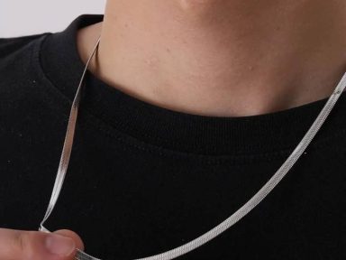 گردنبند مردانه ماری استیل و رنگ ثابت