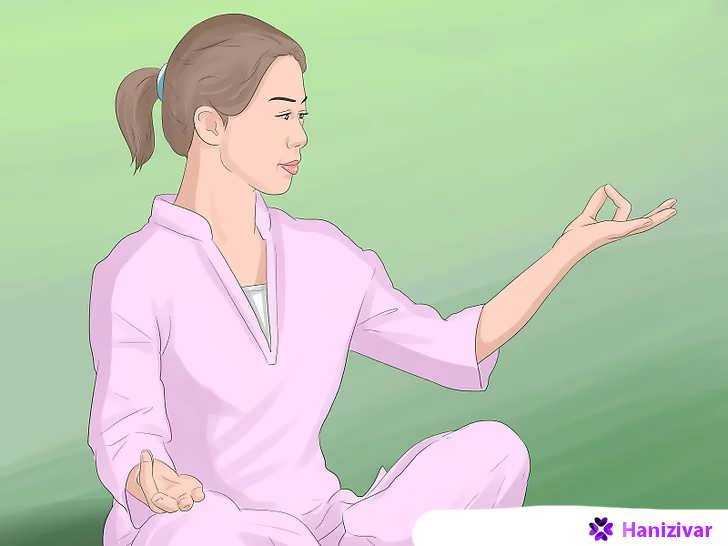 انجام حرکت دست مودرا در مدیتیشن