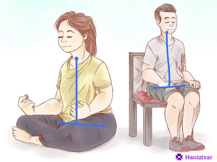 پس از نشستن، ستون فقرات خود را صاف کنید