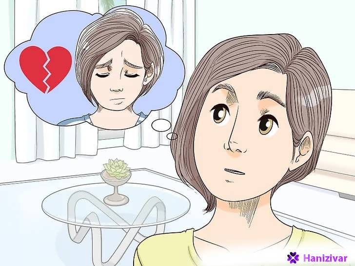زنی در حال یادآوری یک رابطه تمام شده و قلب شکسته